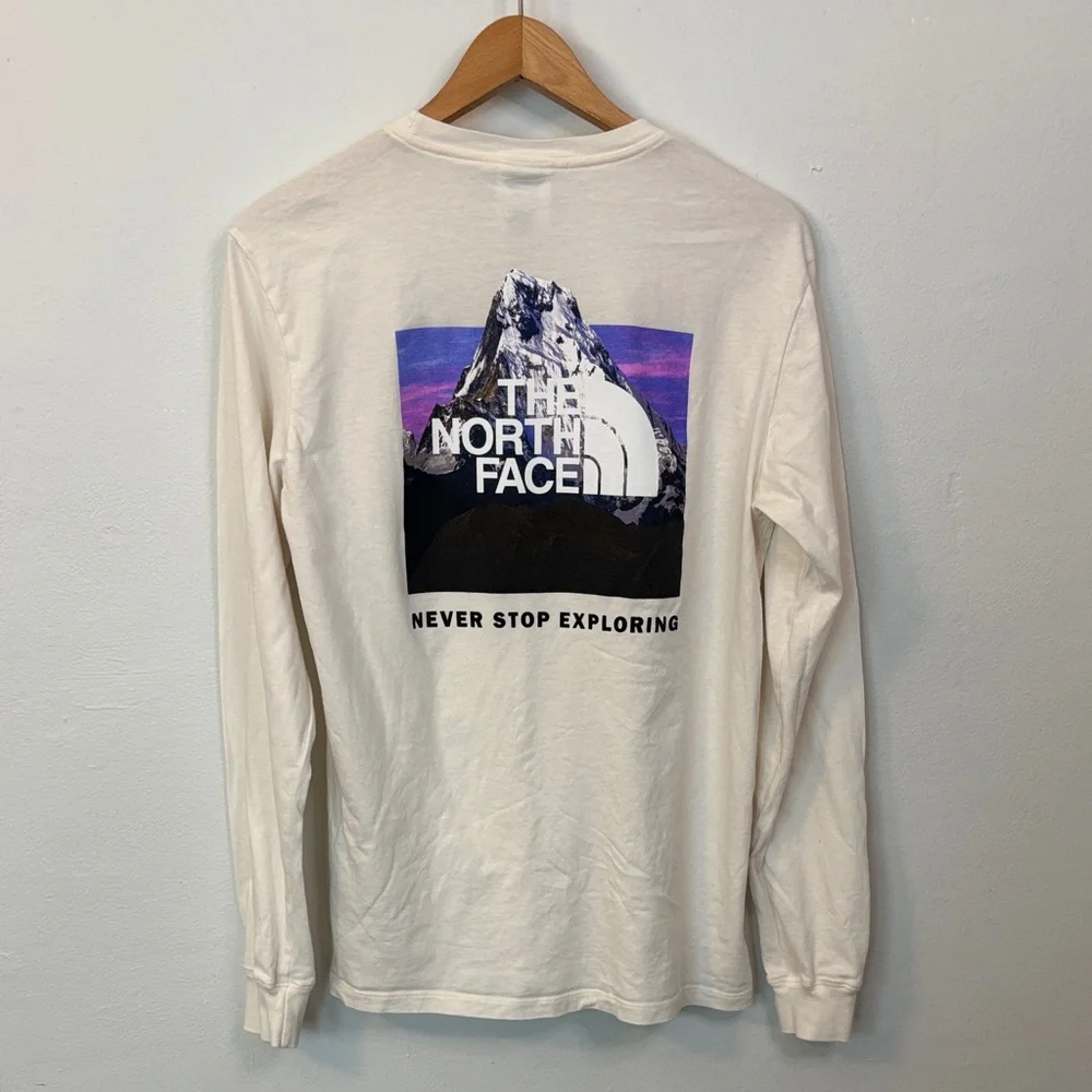 The North Face Long-Sleeve Tee Box NES2.0 RedBox Men's Gardenia White/Purple Sml